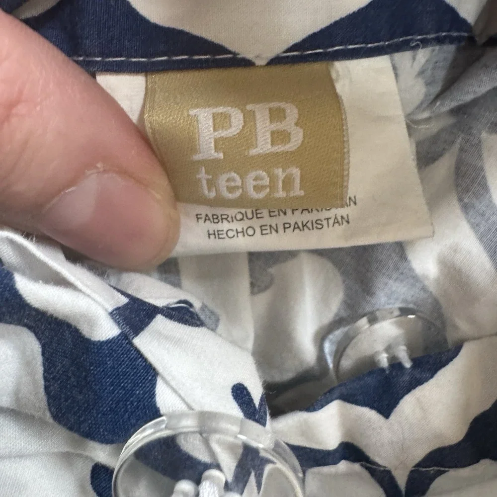 PBteen Cape Cod Anchor 100% Cotton Duvet Cover ONLY Blue/White Twin 68 x 86